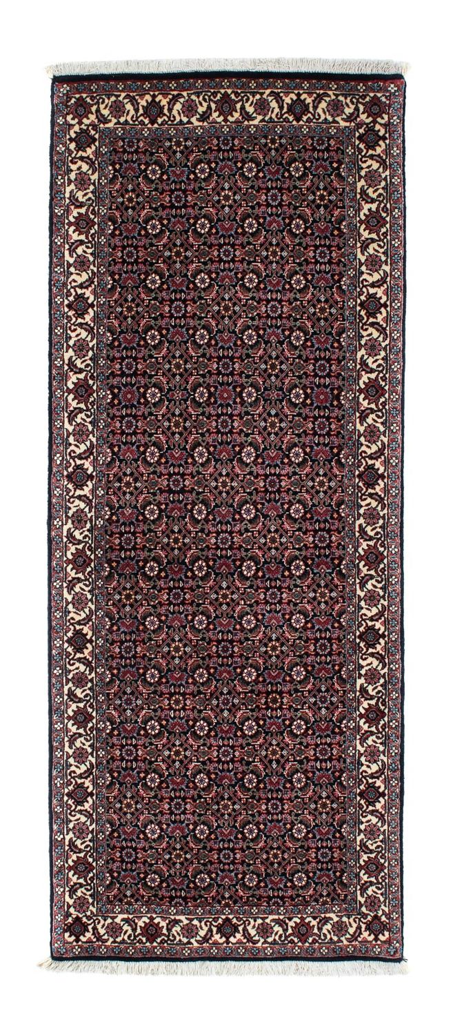 Corredor Tapete Persa - Bijar - 194 x 72 cm - azul escuro