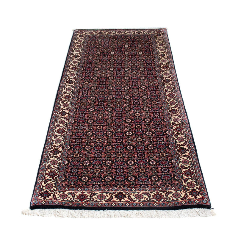 Corredor Tapete Persa - Bijar - 194 x 72 cm - azul escuro