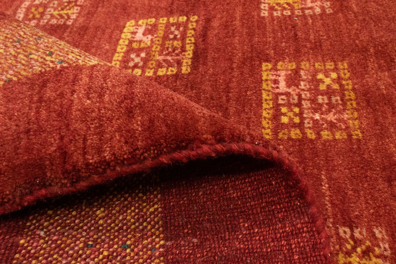 Tapete Gabbeh - Persa - 187 x 149 cm - vermelho