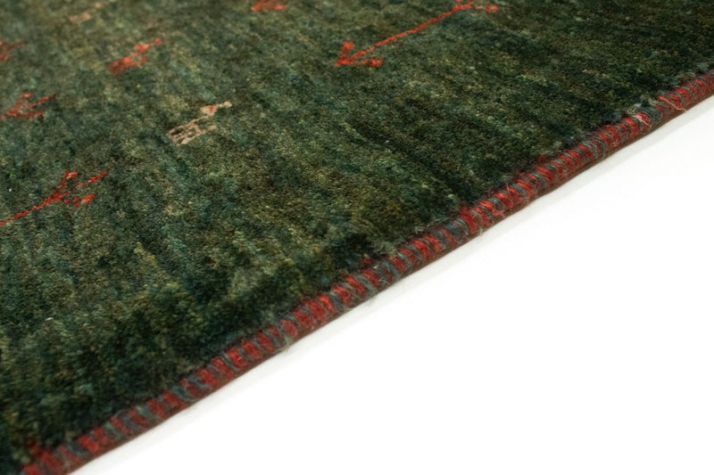 Corredor Tapete Gabbeh - Loribaft Persa - 209 x 87 cm - verde