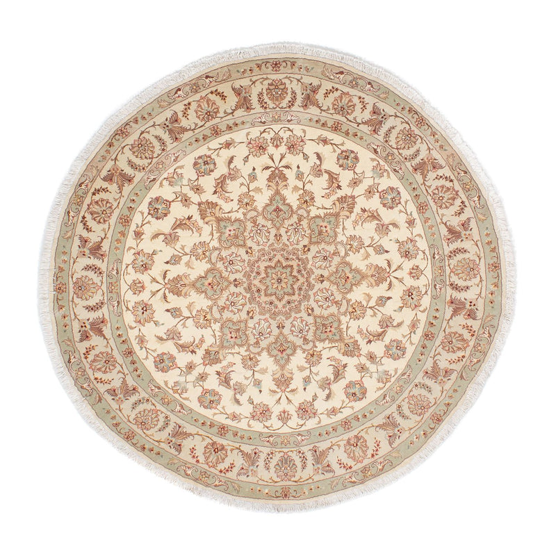 Tapete Persa - Tabriz - Royal ronda  - 146 x 146 cm - bege