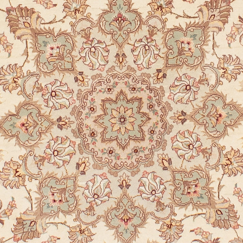 Tapete Persa - Tabriz - Royal ronda  - 146 x 146 cm - bege