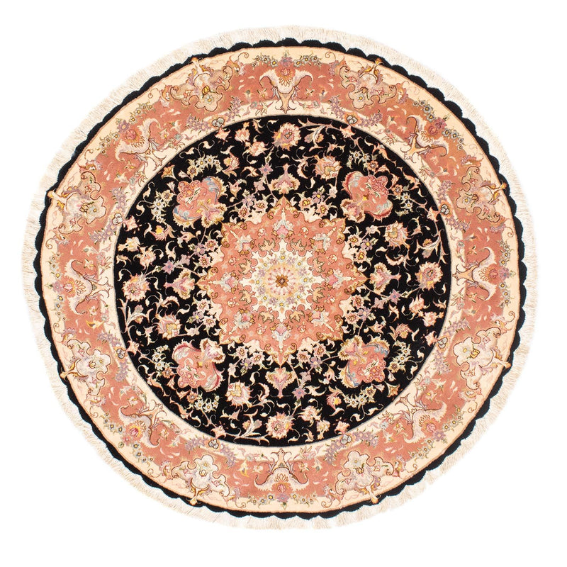Tapete Persa - Tabriz - Royal ronda  - 153 x 153 cm - azul escuro
