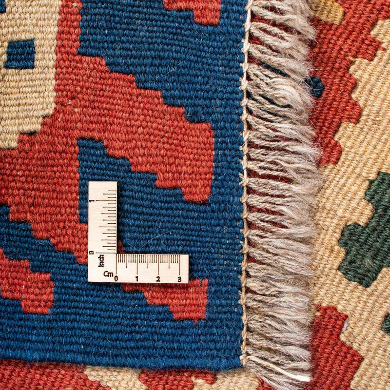 Tapete Kelim - Oriental - 206 x 156 cm - vermelho escuro