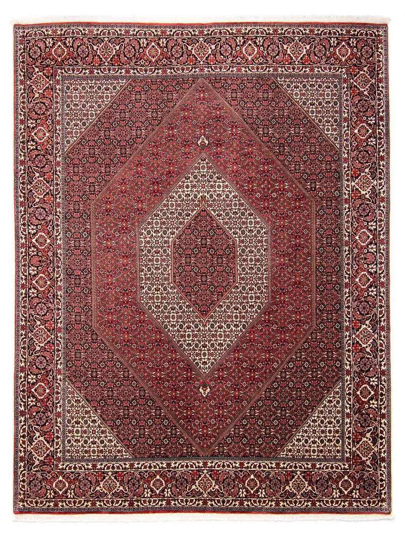 Tapete Persa - Bijar - 297 x 250 cm - vermelho escuro