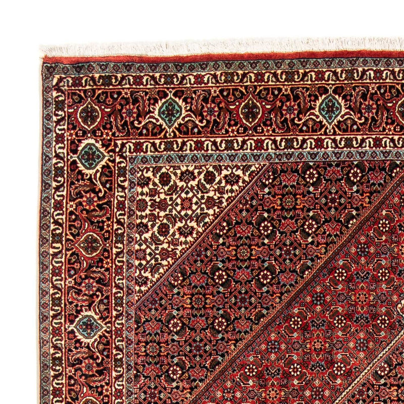 Tapete Persa - Bijar - 233 x 169 cm - vermelho escuro