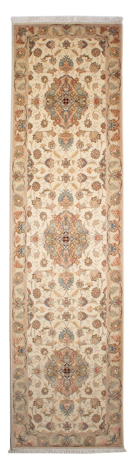 Corredor Tapete Persa - Tabriz - Royal - 330 x 86 cm - bege