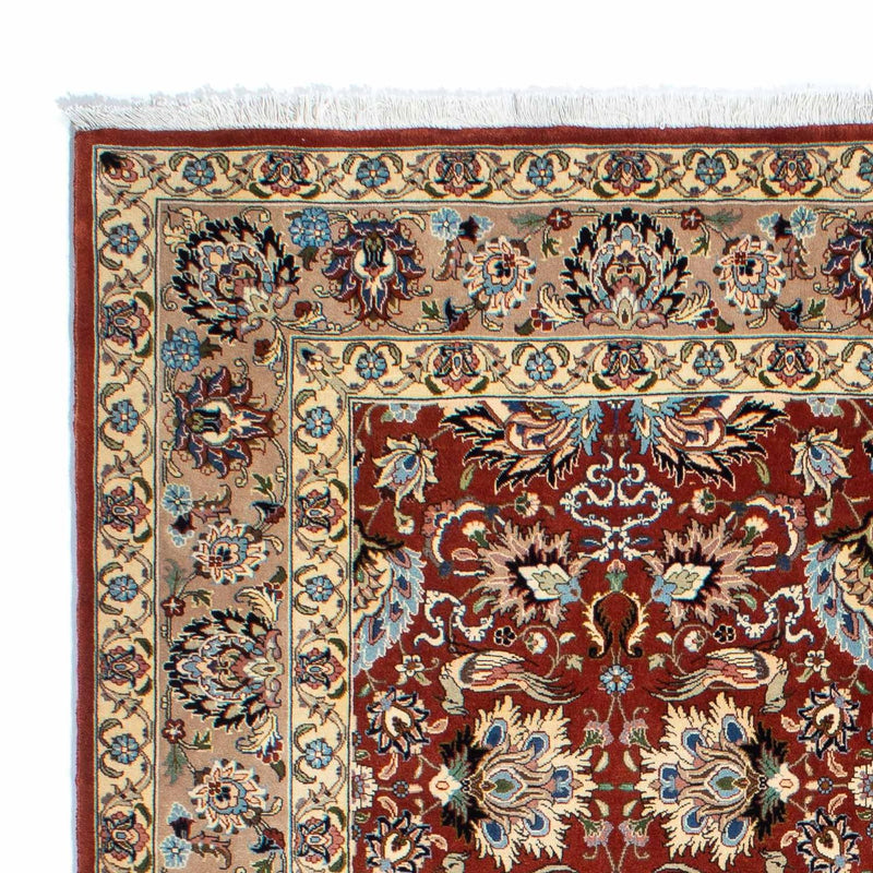 Tapete persa - Ghom - 232 x 180 cm - vermelho escuro