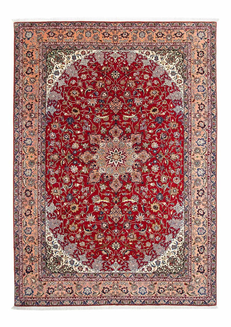 Tapete Persa - Tabriz - Royal - 307 x 205 cm - vermelho escuro