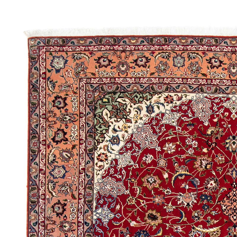 Tapete Persa - Tabriz - Royal - 307 x 205 cm - vermelho escuro