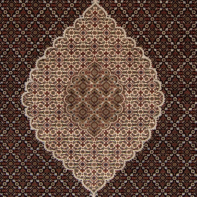 Tapete Persa - Tabriz - 253 x 246 cm - azul escuro