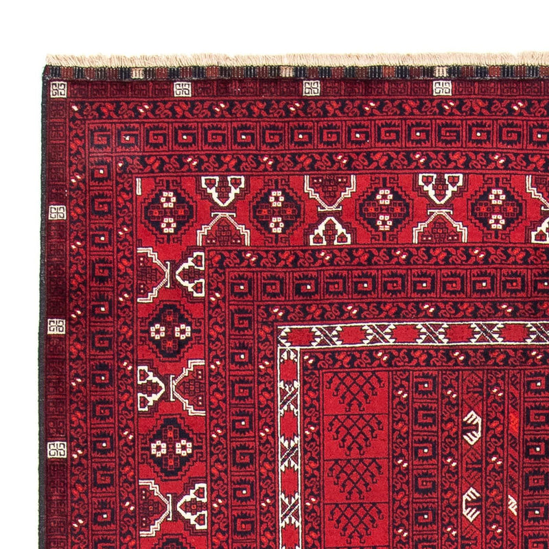 Tapete turquaman - 246 x 157 cm - vermelho escuro