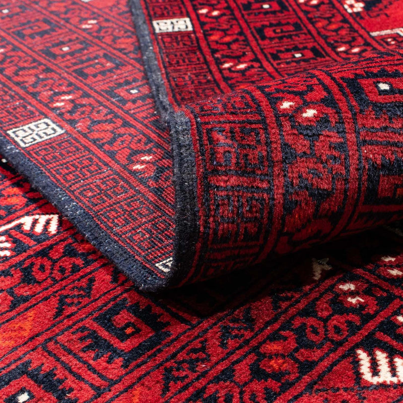 Tapete turquaman - 246 x 157 cm - vermelho escuro
