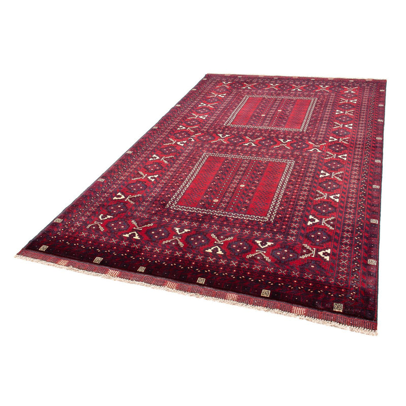 Tapete turquaman - 245 x 156 cm - vermelho escuro