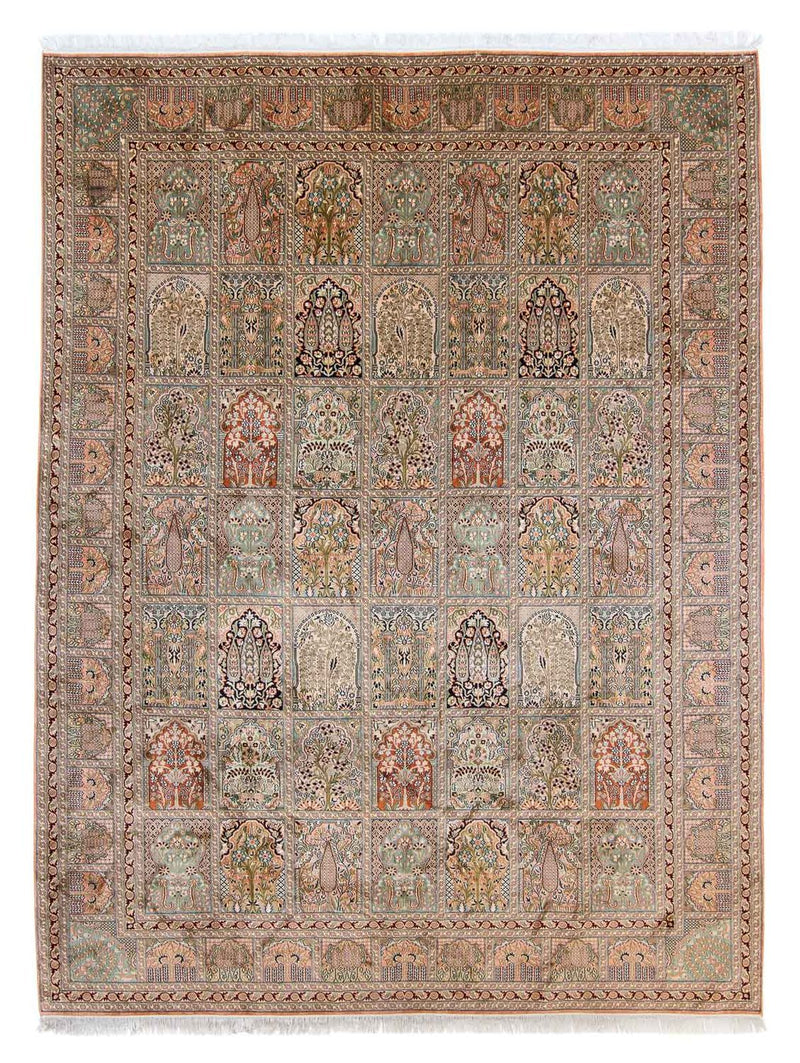 Seda da Caxemira Tapete 336x251cm - Tapete Oriental