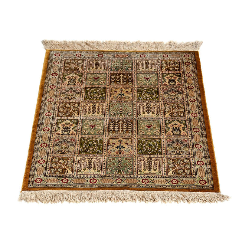 Tapete persa - Ghom - 72 x 55 cm - multicolorido