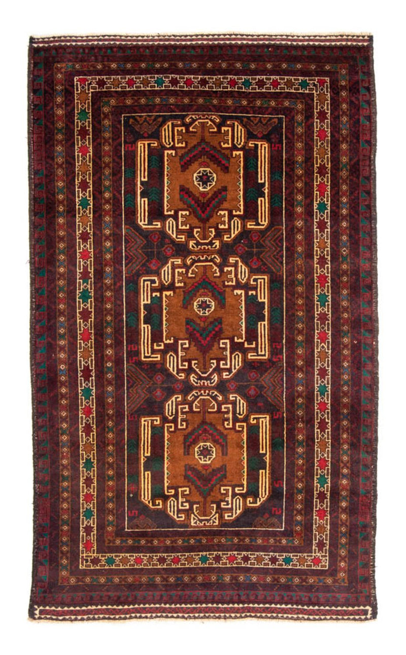 Corredor Tapete Baluch - 209 x 111 cm - vermelho escuro