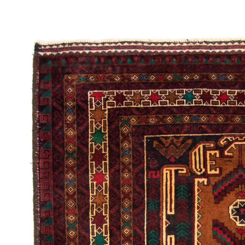 Corredor Tapete Baluch - 209 x 111 cm - vermelho escuro