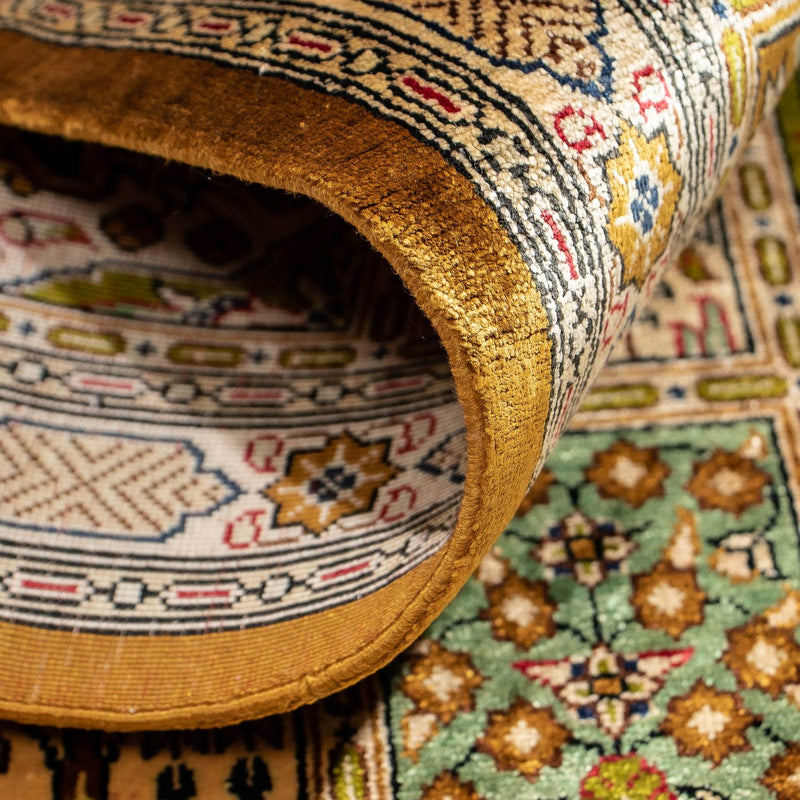 Tapete persa - Ghom - 73 x 54 cm - multicolorido