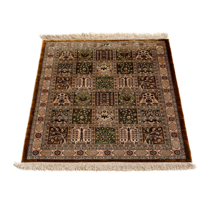Tapete persa - Ghom - 73 x 54 cm - multicolorido