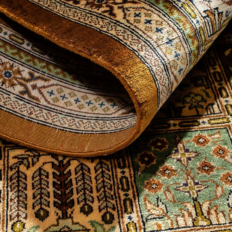 Tapete persa - Ghom - 77 x 55 cm - multicolorido