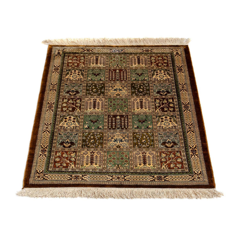Tapete persa - Ghom - 77 x 55 cm - multicolorido