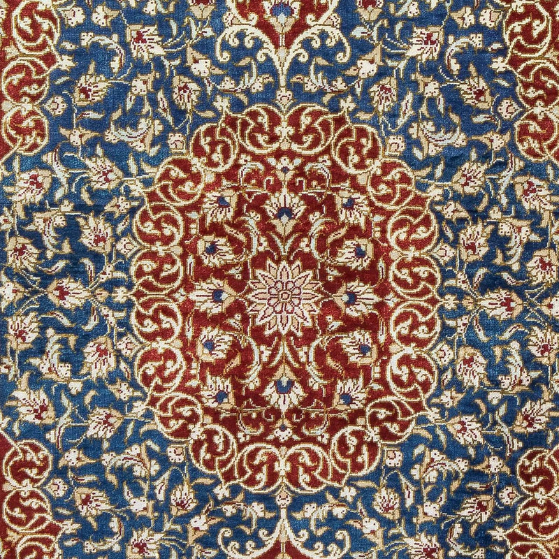 Qom Tapete 55x81cm - Tapete persa - vermelho escuro
