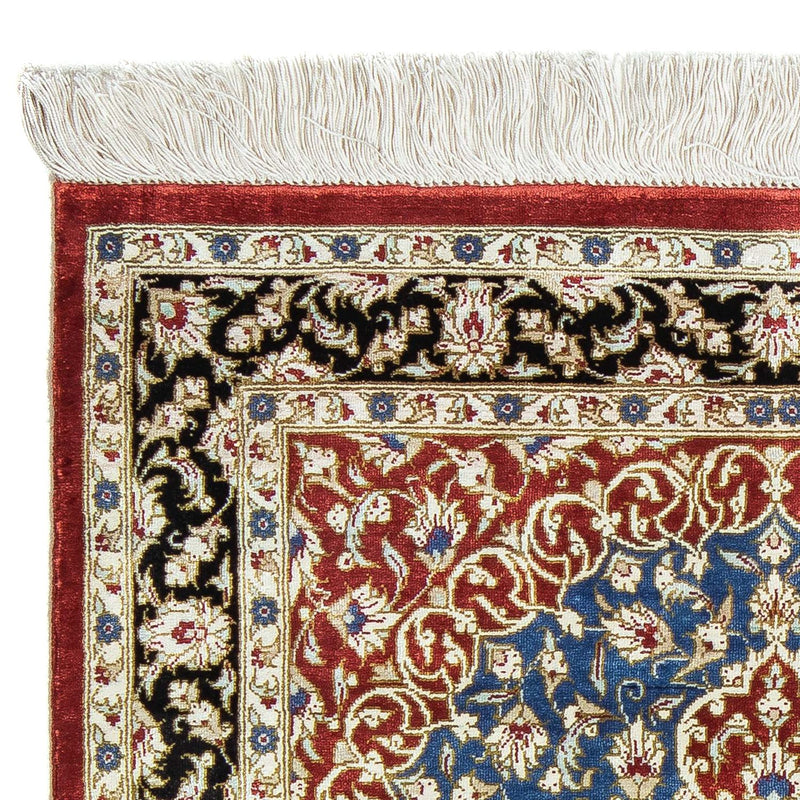 Qom Tapete 55x81cm - Tapete persa - vermelho escuro