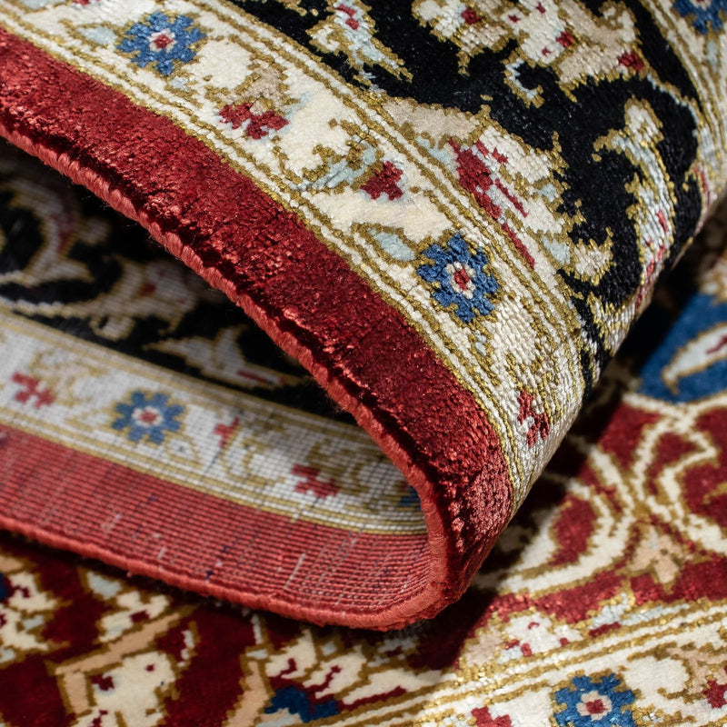 Qom Tapete 55x81cm - Tapete persa - vermelho escuro