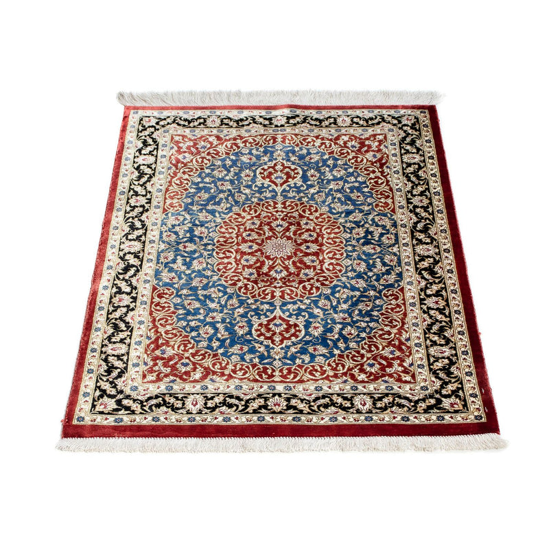 Qom Tapete 55x81cm - Tapete persa - vermelho escuro
