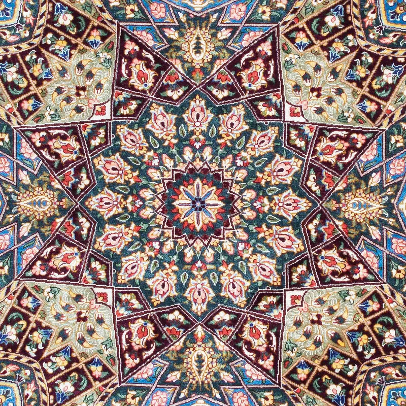 Tapete persa - Ghom - 118 x 79 cm - multicolorido