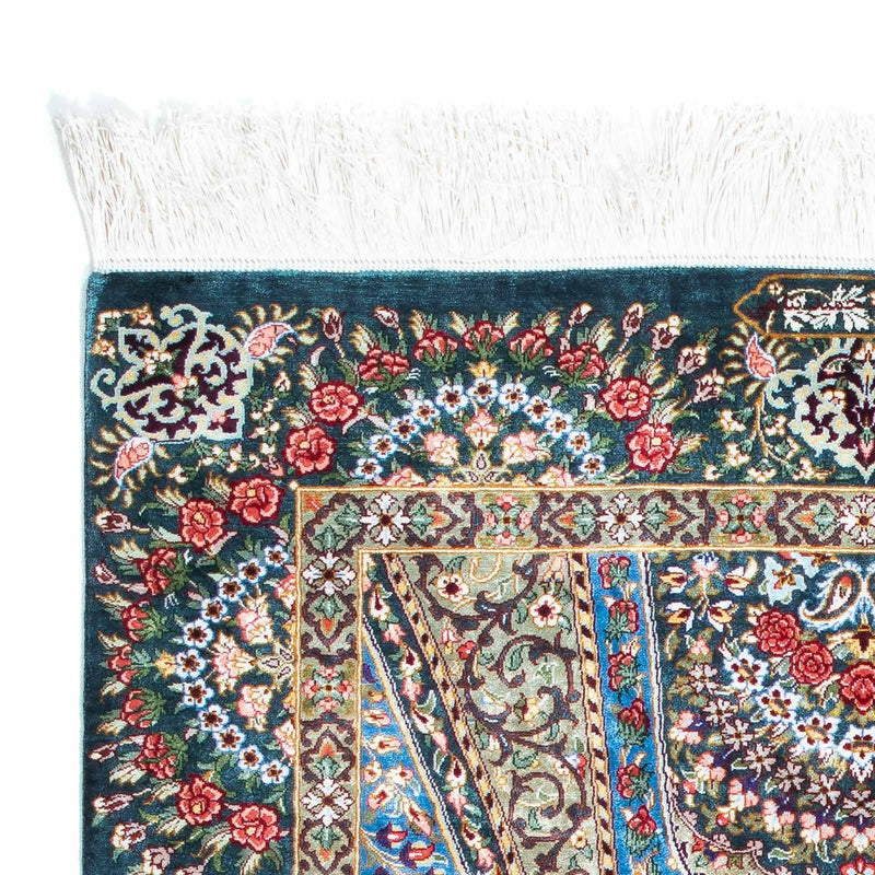 Tapete persa - Ghom - 118 x 79 cm - multicolorido