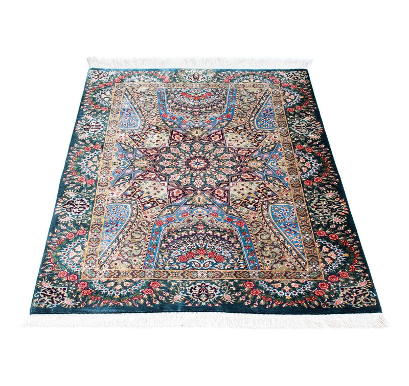 Tapete persa - Ghom - 118 x 79 cm - multicolorido