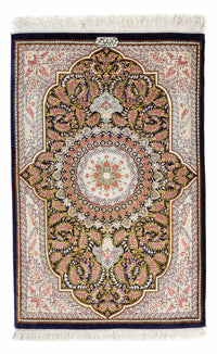 Tapete persa - Ghom - 93 x 59 cm - azul escuro – product image