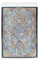 Tapete persa - Ghom - 119 x 81 cm - azul escuro