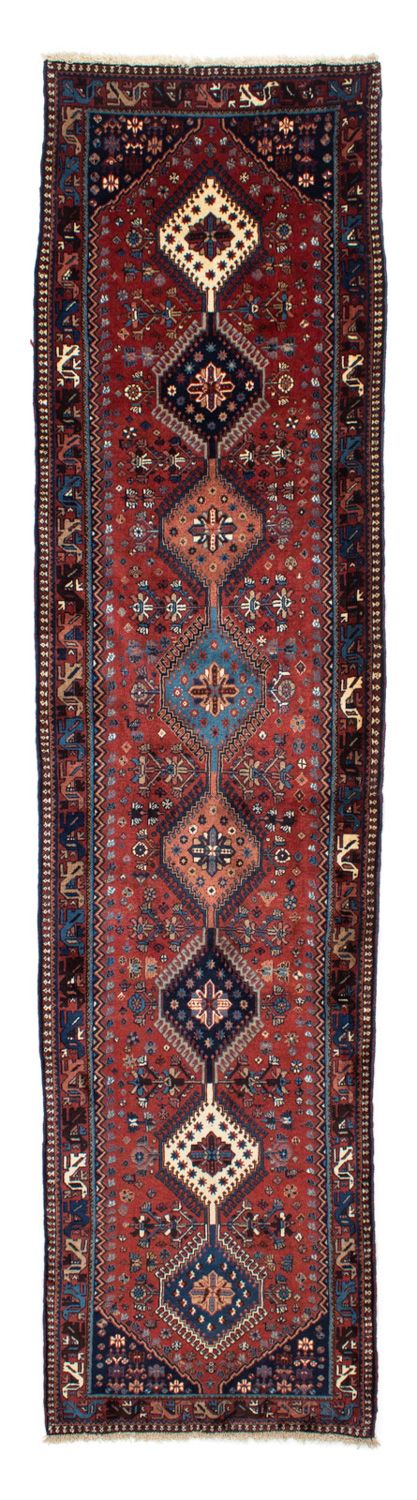 Corredor Tapete Persa - Nomadic - 370 x 84 cm - vermelho escuro