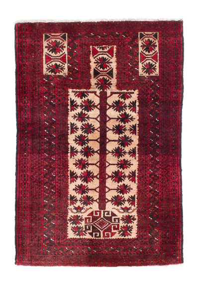 Tapete Baluch 91x136cm - Tapete Oriental - vermelho escuro