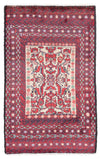 Tapete Baluch 93x152cm - Tapete Oriental - Rectangular / Vermelho / 93 x 152 cm Rectangular