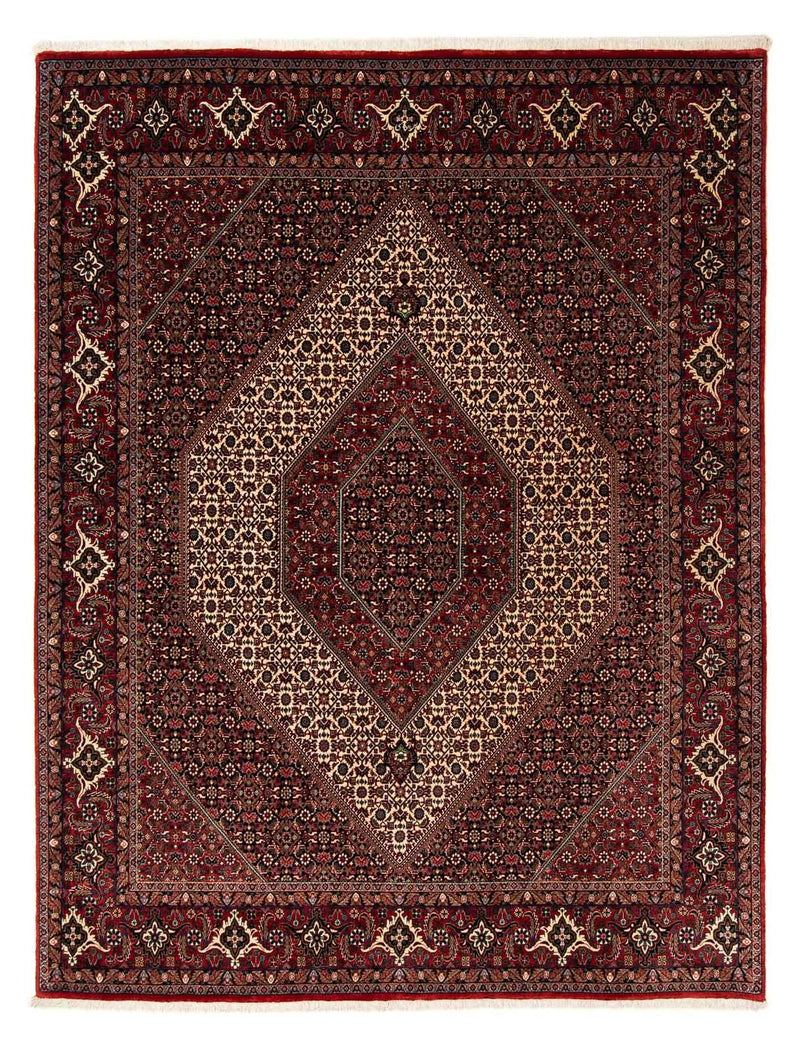 Tapete Persa - Bijar - 248 x 202 cm - vermelho escuro