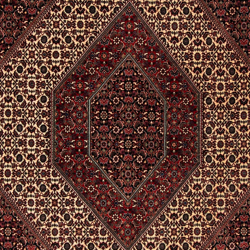 Tapete Persa - Bijar - 248 x 202 cm - vermelho escuro