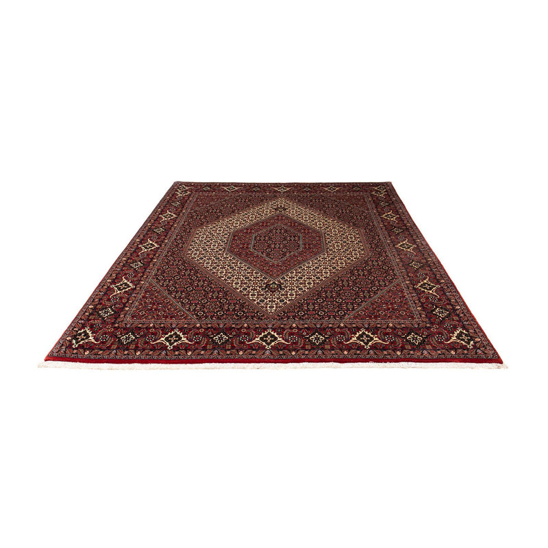 Tapete Persa - Bijar - 248 x 202 cm - vermelho escuro