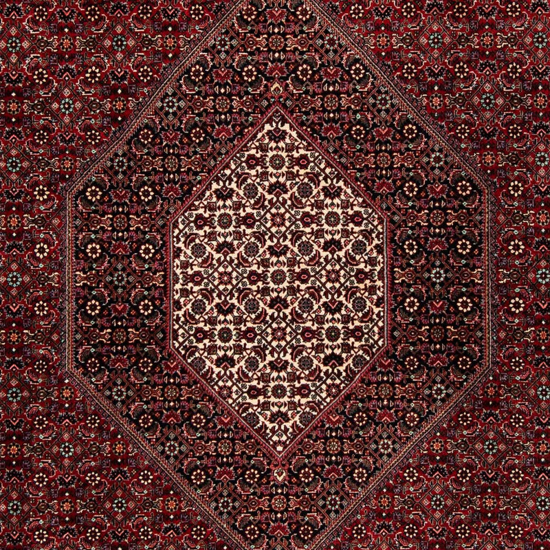 Tapete Persa - Bijar - 258 x 202 cm - vermelho escuro