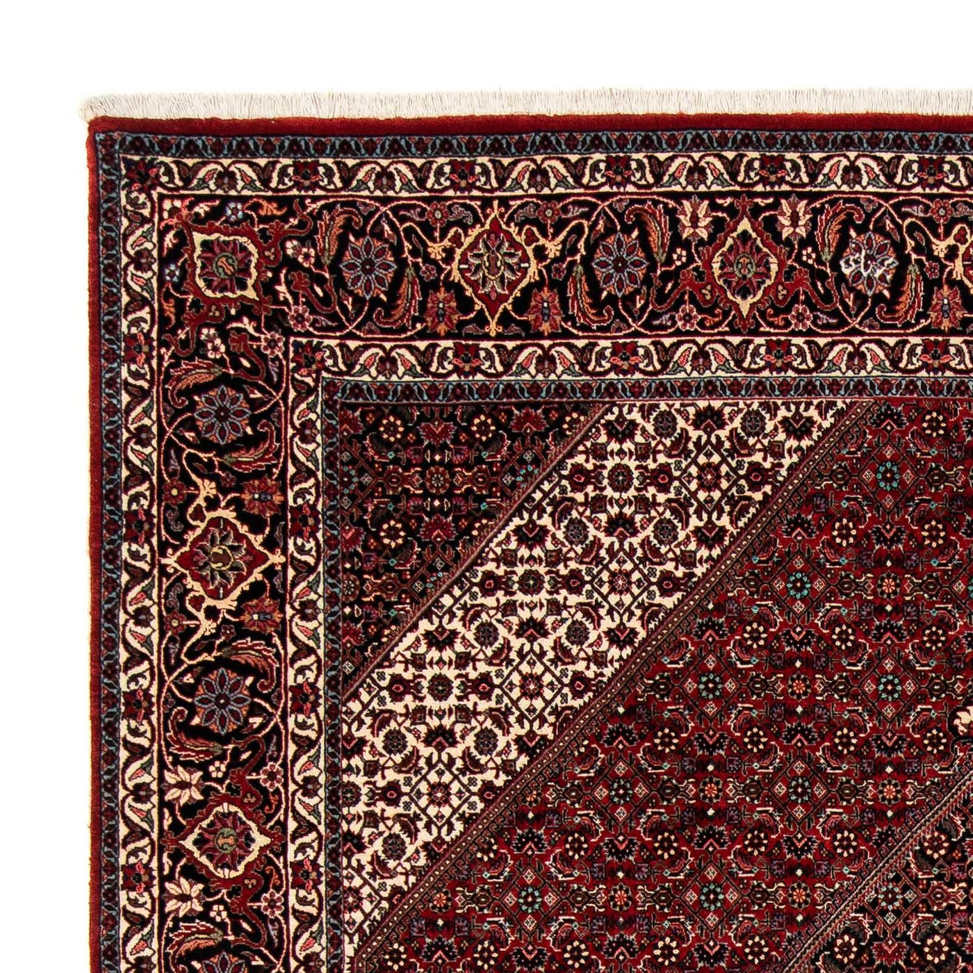 Tapete Persa - Bijar - 258 x 202 cm - vermelho escuro