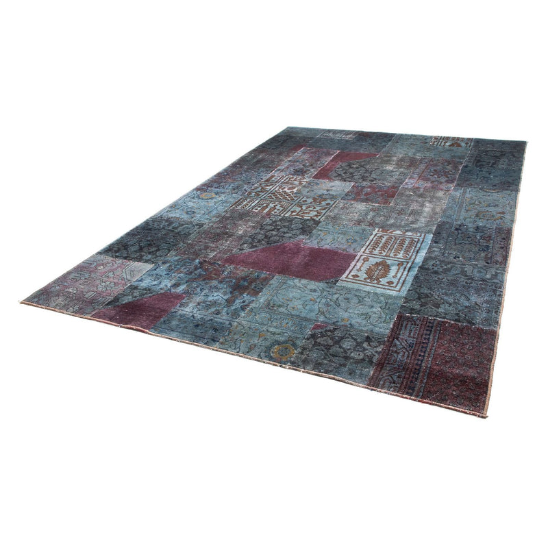 Tapete de trabalho em patchwork 291x194cm - Perserteppich Wollteppich