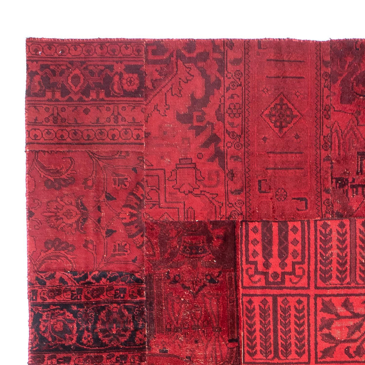 Tapete de trabalho em patchwork 196x296cm - Perserteppich Wollteppich