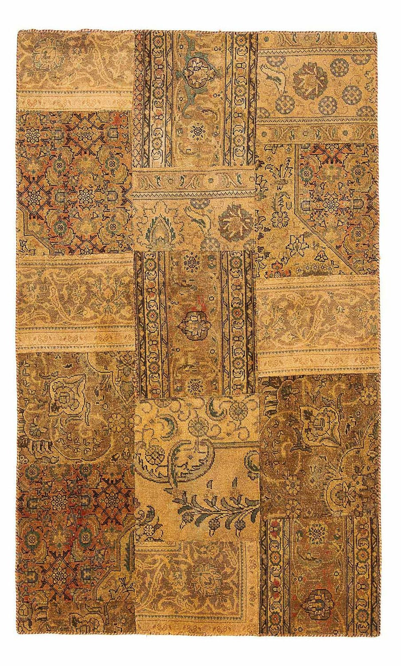 Tapete de trabalho em patchwork 205x131cm - Perserteppich Wollteppich