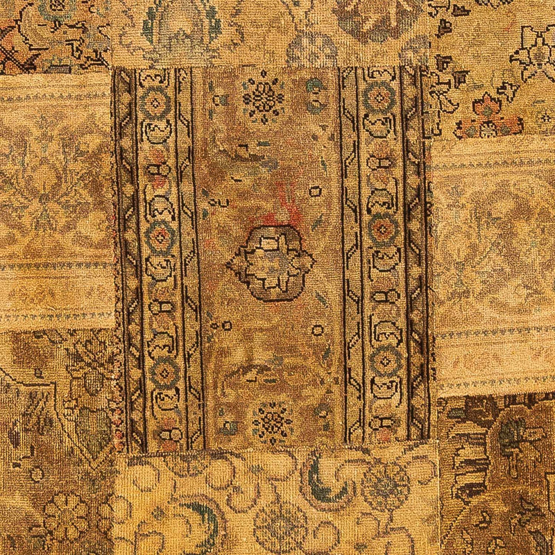 Tapete de trabalho em patchwork 205x131cm - Perserteppich Wollteppich
