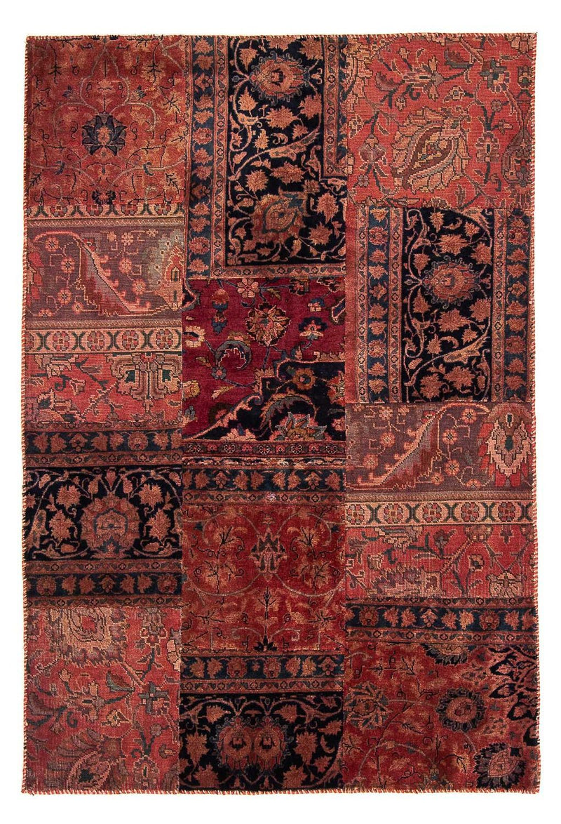 Tapete de trabalho em patchwork 207x135cm - Perserteppich Wollteppich