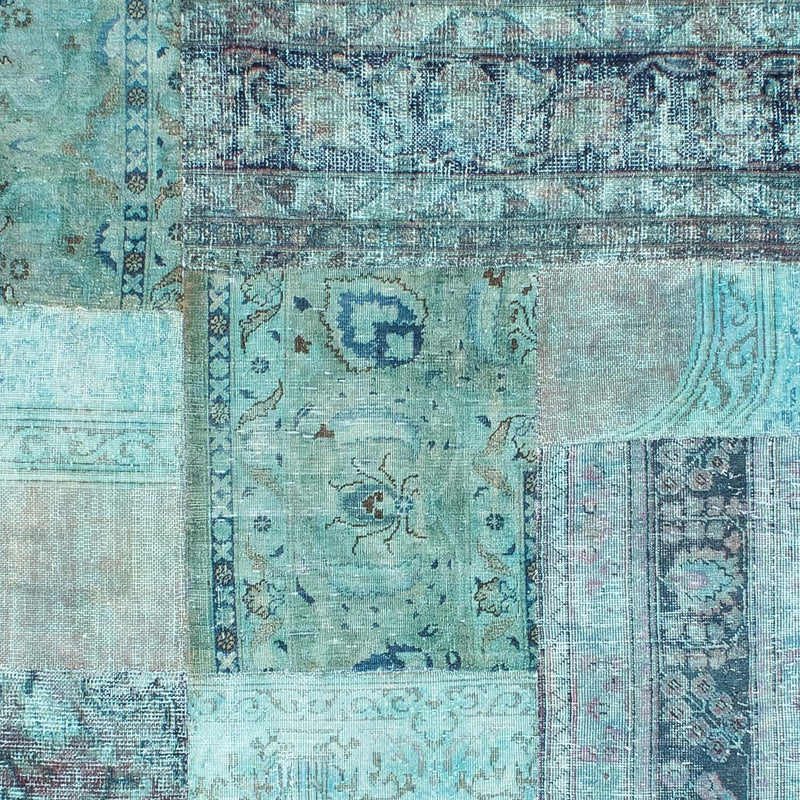 Tapete de trabalho em patchwork 299x238cm - Perserteppich Wollteppich