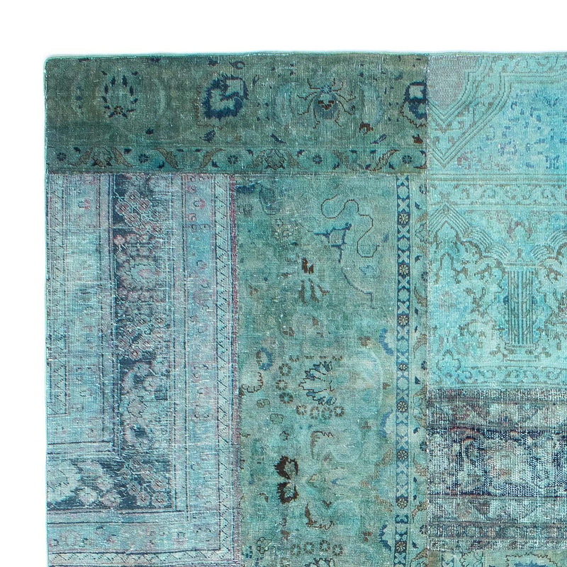 Tapete de trabalho em patchwork 299x238cm - Perserteppich Wollteppich